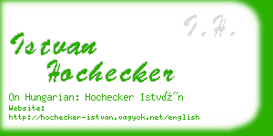 istvan hochecker business card